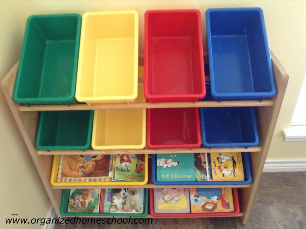 Bins with childrens books