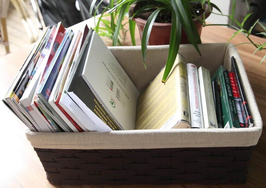 Basket for summer reading books