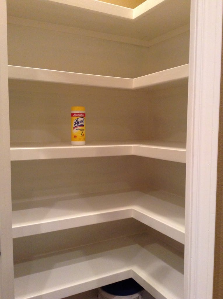 cleaning pantry shelves