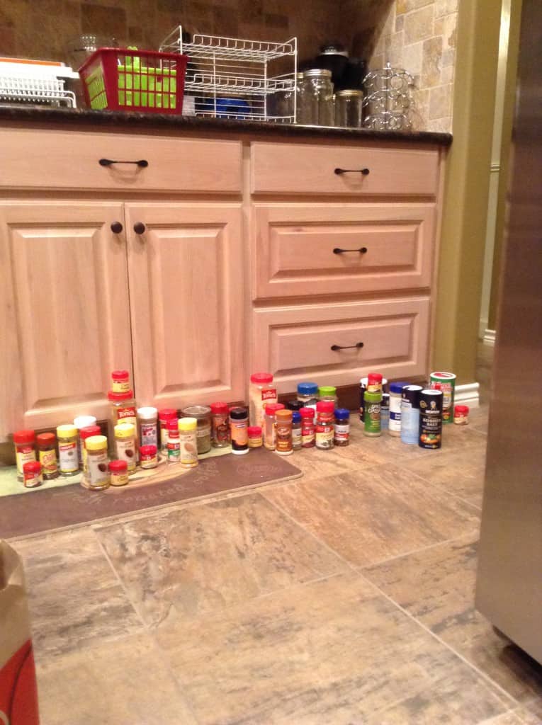 organize spices take out