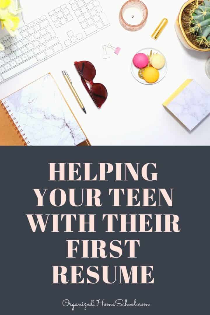 Helping Your Teen with Their First Job Resume - Organized ...