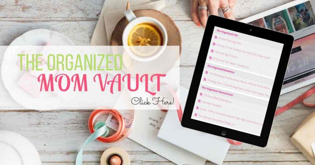 Mom Vault organizing freebies