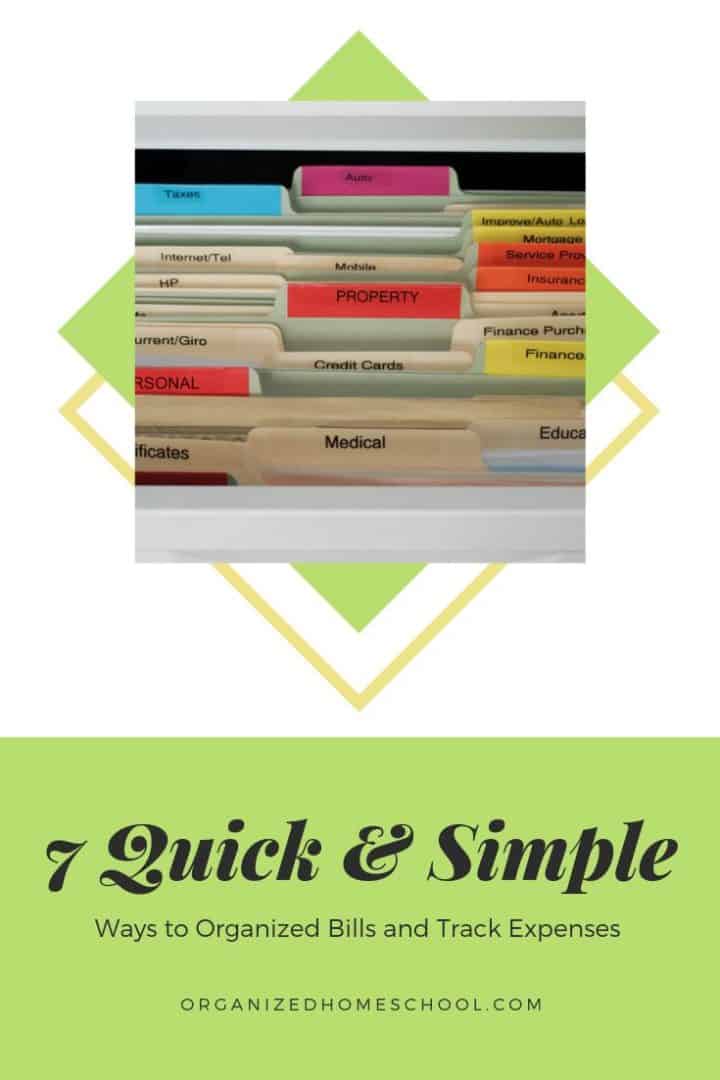 7 Quick and Simple Ways to Organize Bills and Track Expenses ...