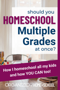 If you've decided to homeschool your kids, it's pretty common for you to need to homeschool multiple grades at once. Here are some strategies that have worked for a homeschool mom of 4 kids.