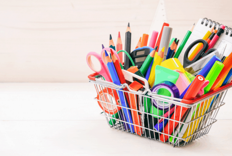 11 Ways to Organize Homeschool Supplies in Baskets