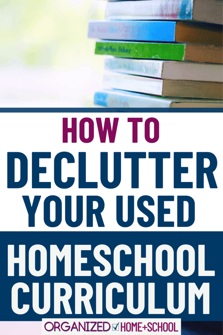 Your used homeschool curriculum can pile up over the years, so you need a system for decluttering when you're done with it. Discover a method that works!