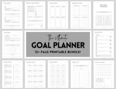 Goal setting planner worksheets