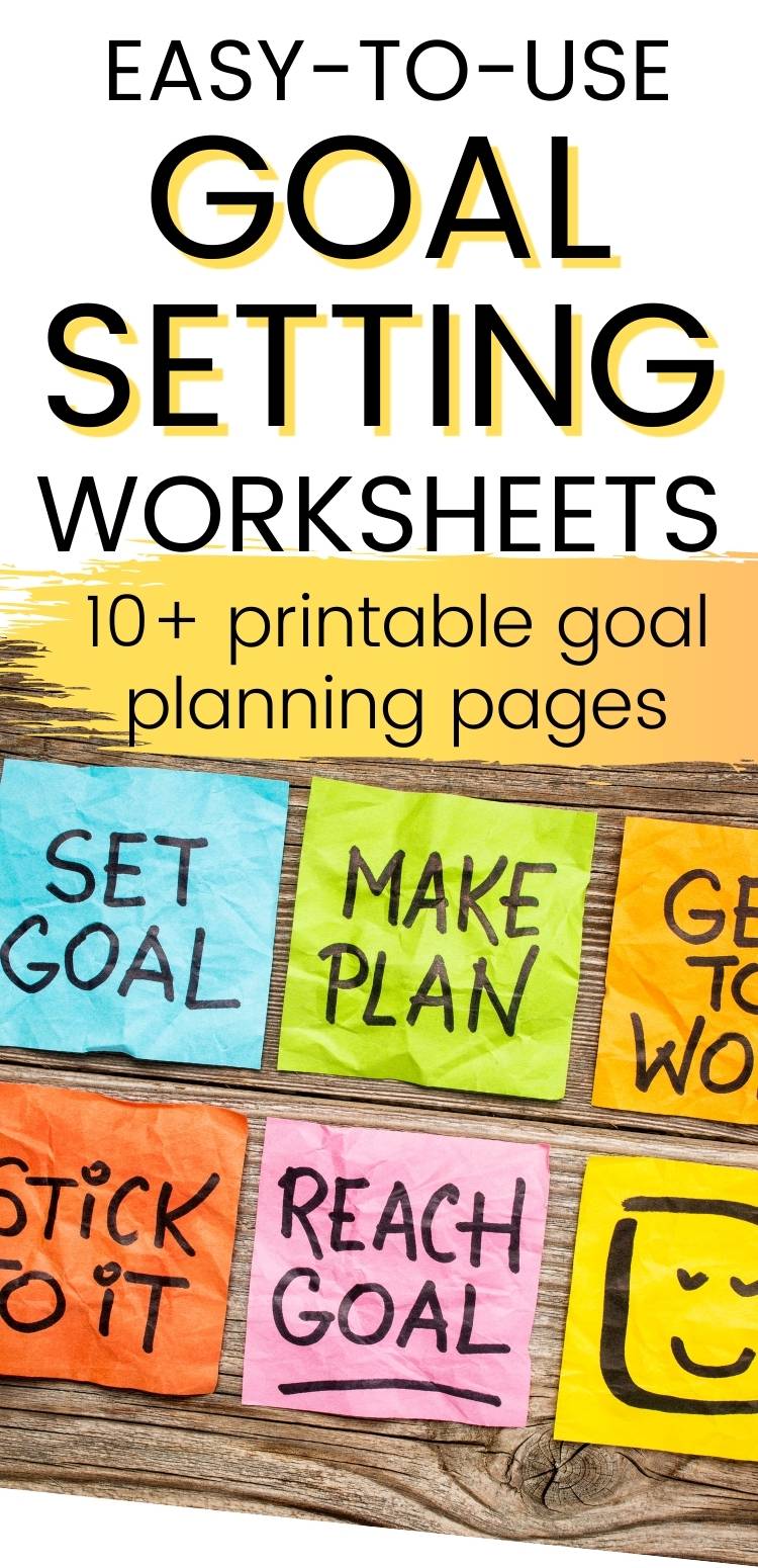 15 EasytoUse Printable Goal Setting Worksheets Organized Home School