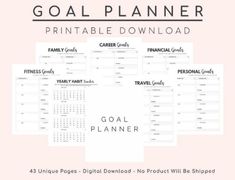 Printable goal setting worksheets