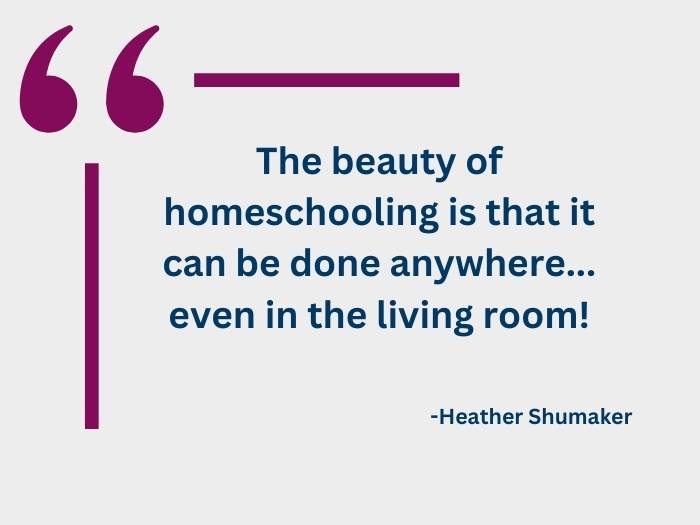 Homeschooling quote by Heather Shumaker.